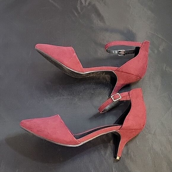 BRAND NEW CATO LOW HEEL ADJUSTABLE BUCKLE ANKLE STRAP POINTED TOE D'ORSAY SHOE - Picture 8 of 14